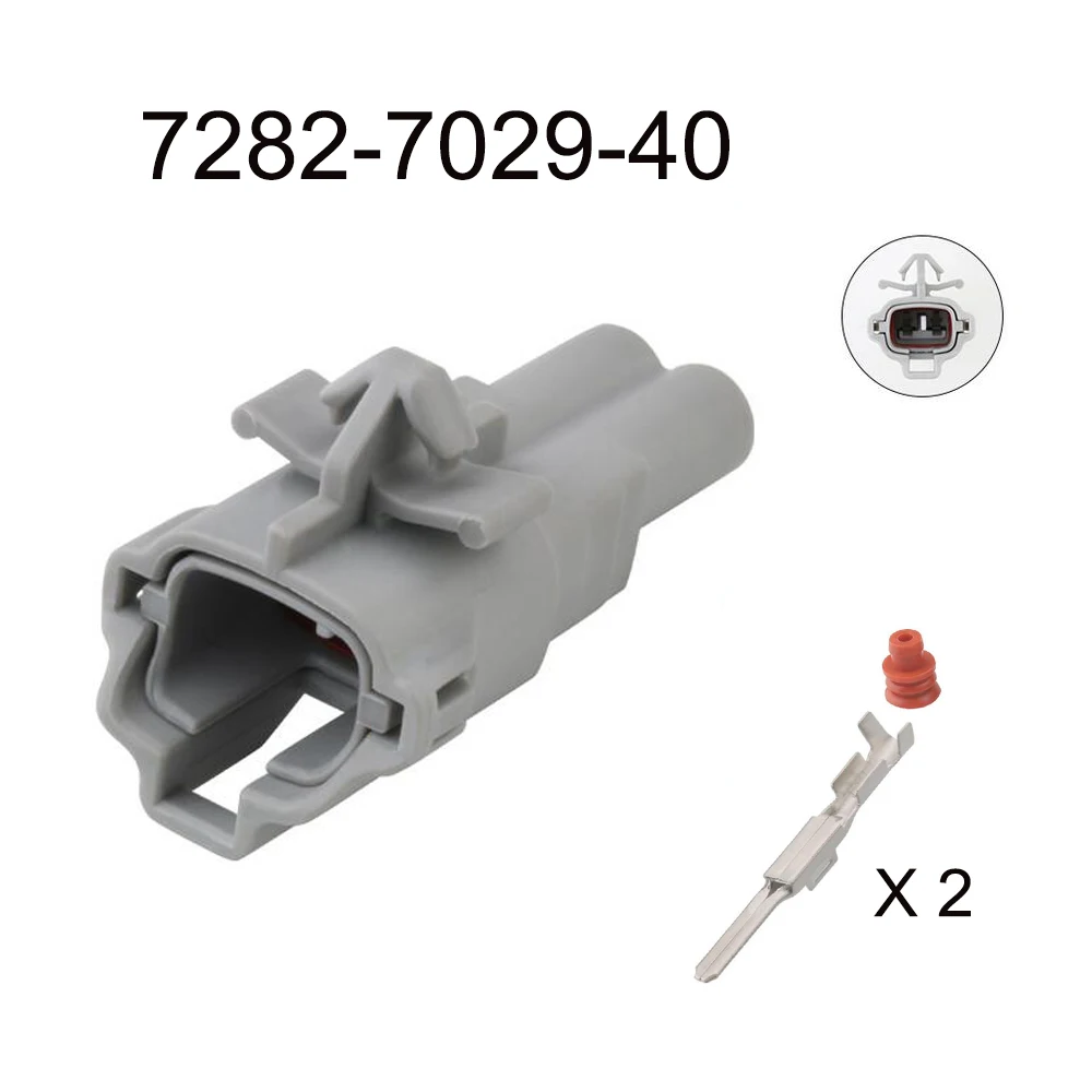

100 набор 7282-7029-40 автомобильный провод, Мужской кабель, водонепроницаемая оболочка, 2 контакта, розетка, включает уплотнение клеммы DJ70219Y