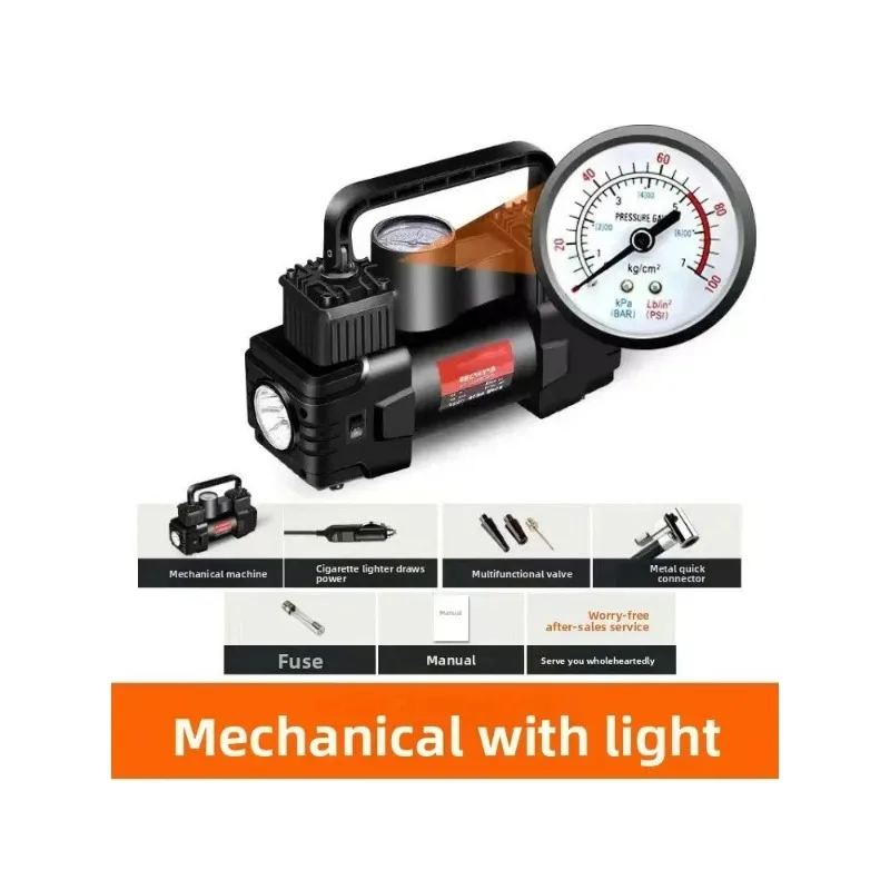 

Электрический насос для подкачки шин с манометром, 12В, 150PSI, мини-компрессор, одноцилиндровый, усиленный, для накачки шин