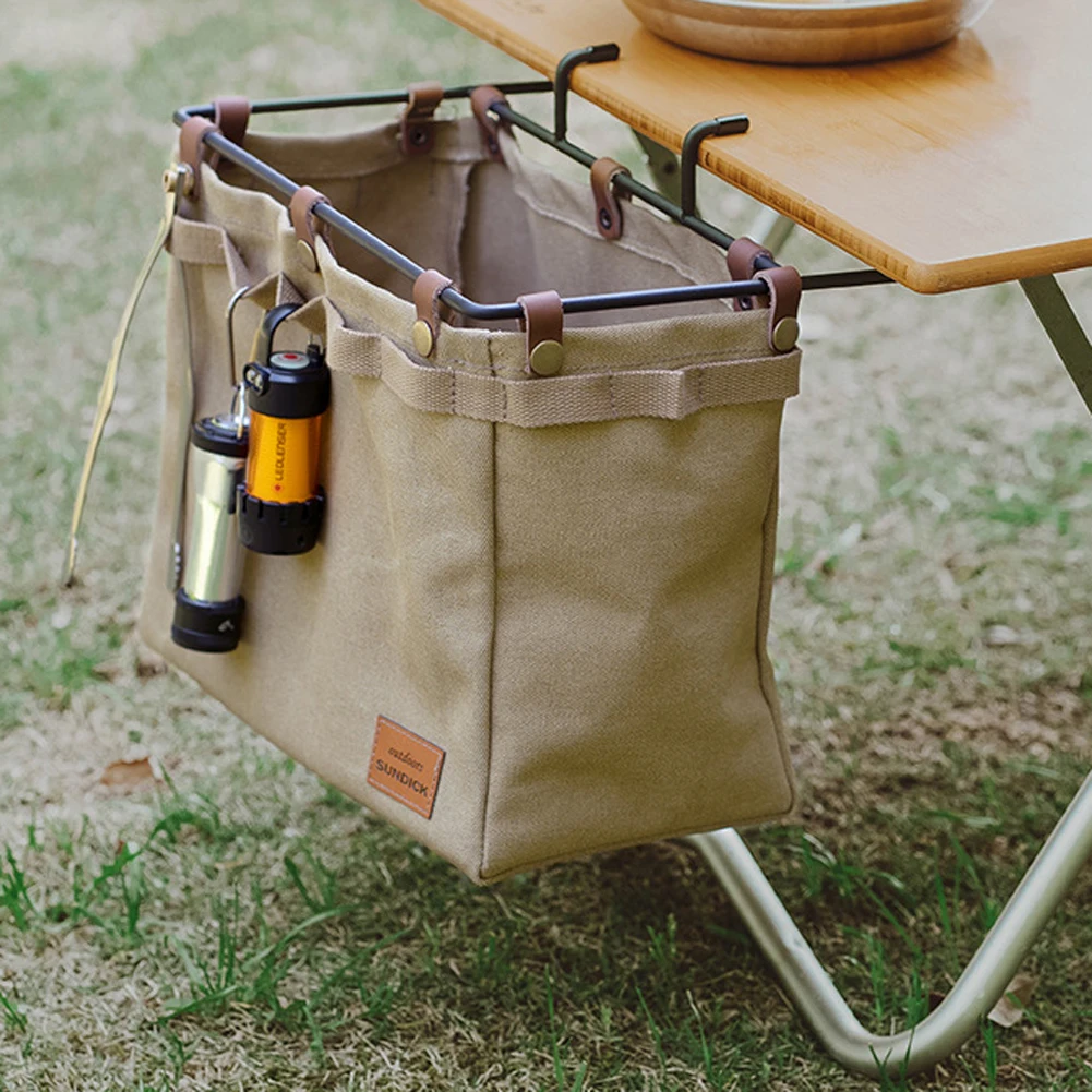 

SUNDICK Outdoor Camping Desk Side Hangings Storage Bag Foldable Storage Bag Outdoor Picnic Portable Storage Bag