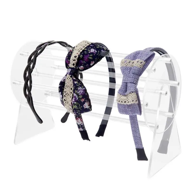 

Hair Clip Organizer Acrylic Display Holder For Claw Clips Portable Transparent Detachable Display Organizer 360-Degree Rotatable