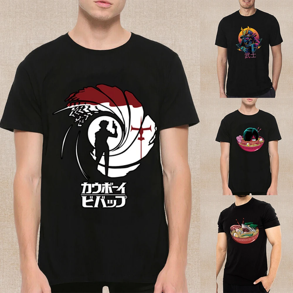 

T-shirt Summer Men T Shirt Cotton Short Sleeve Black Fun Pattern Printed Pullover Male Hip Hop Streetwear O-neck Tee Shirt Tops