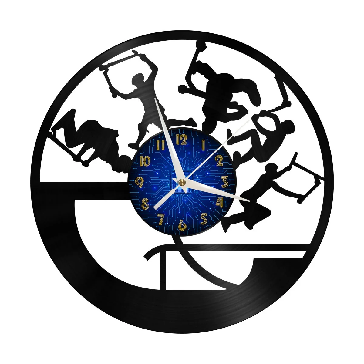 

Scooter Vinyl Wall Clock, Vinyl Record Clock Wall Art Silent & Non-ticking