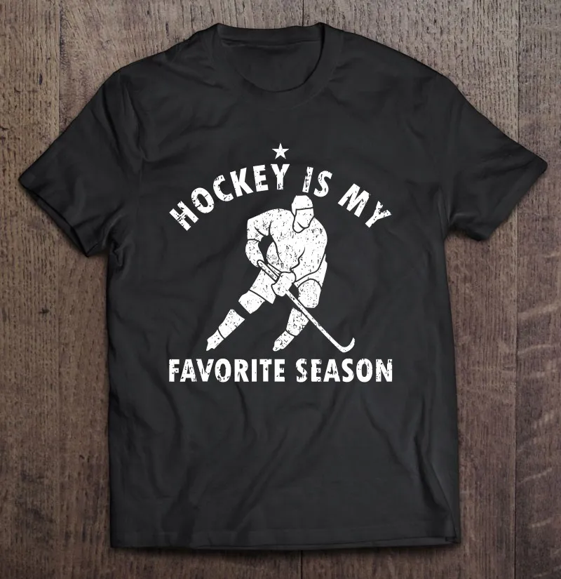 

Хоккей-мой любимый сезон, юмористический хоккейный плеер, футболка для мужчин, женская футболка, Мужская одежда, футболки, футболка