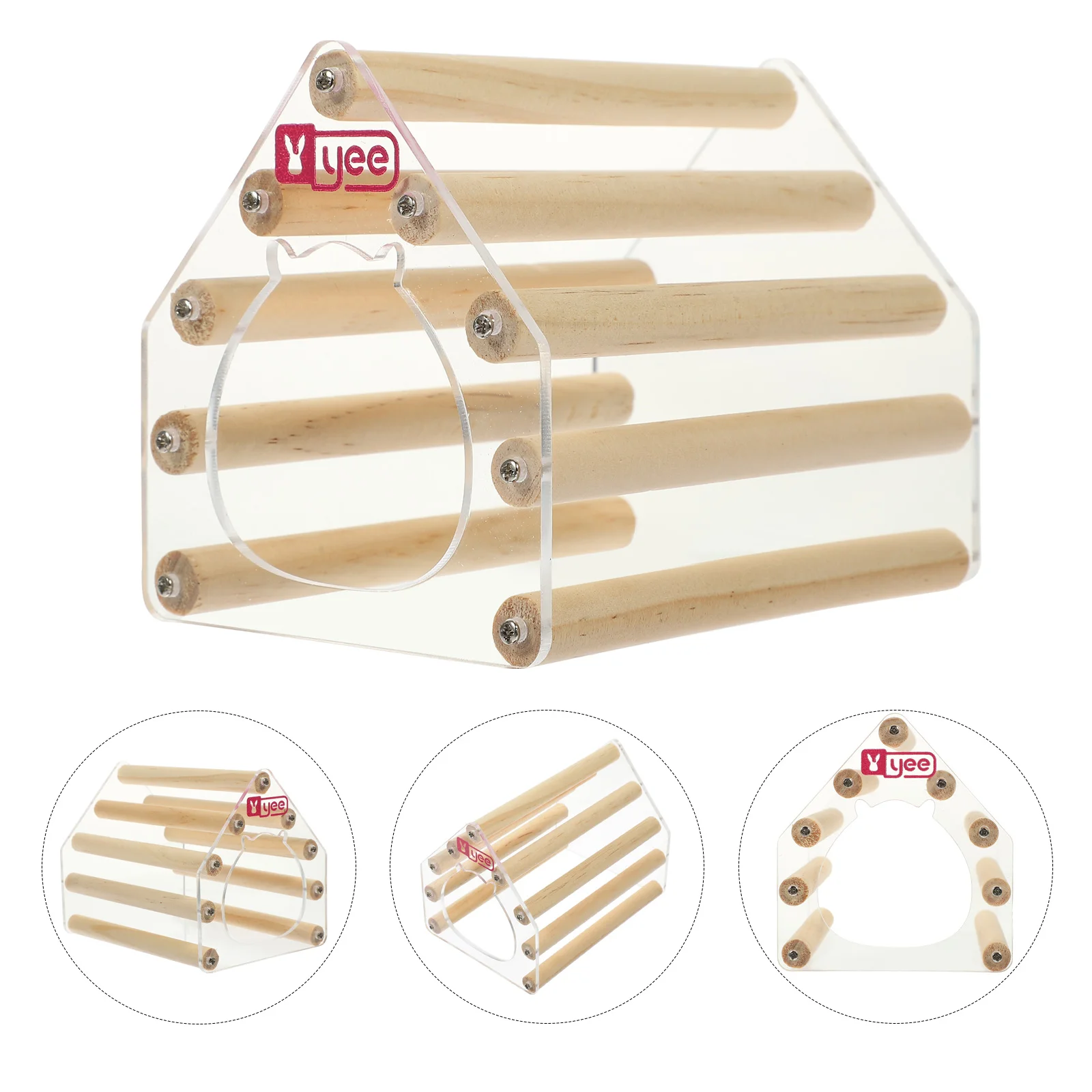 

Hamster Rat Villa House Woodencage Hut Guinea Hide Pet Supplies Wood Castle