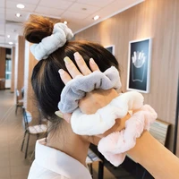 winter girls cute warm soft hair scrunchies for women plush elastic hair band multicolor rubber band hair loop hair accessories