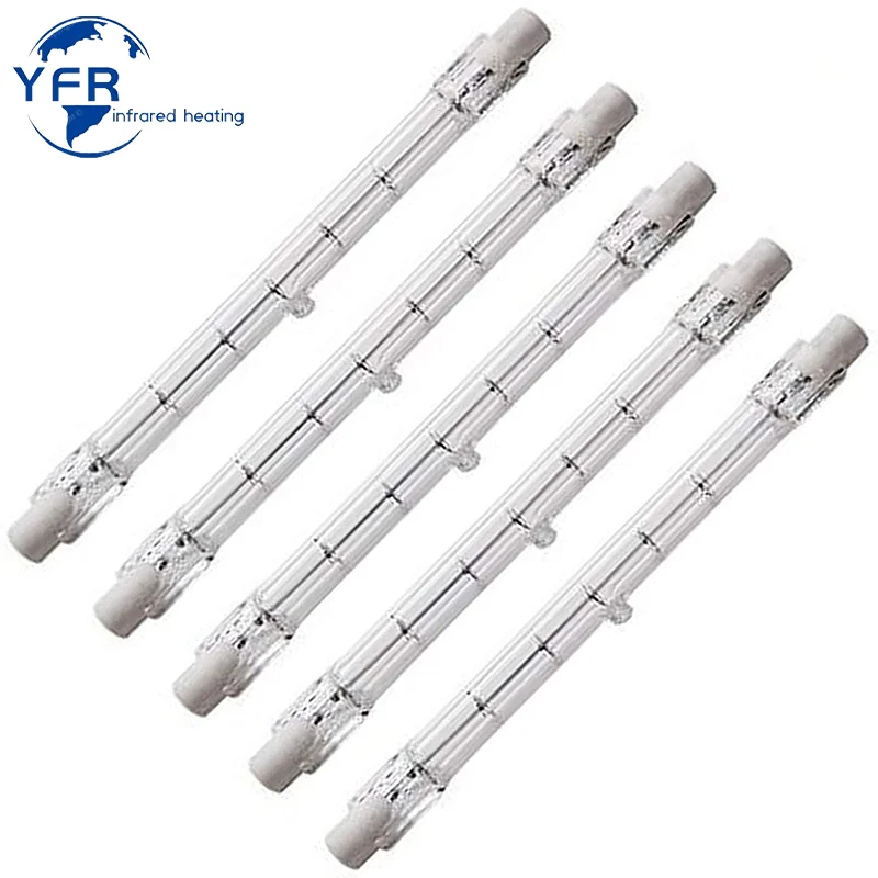 

HoneyFly 10pcs 125mm Linear Halogen Lamp Bulbs J125 220V 1000W R7S Double Ended Filament Flood Lights Quartz Tube 2 orders