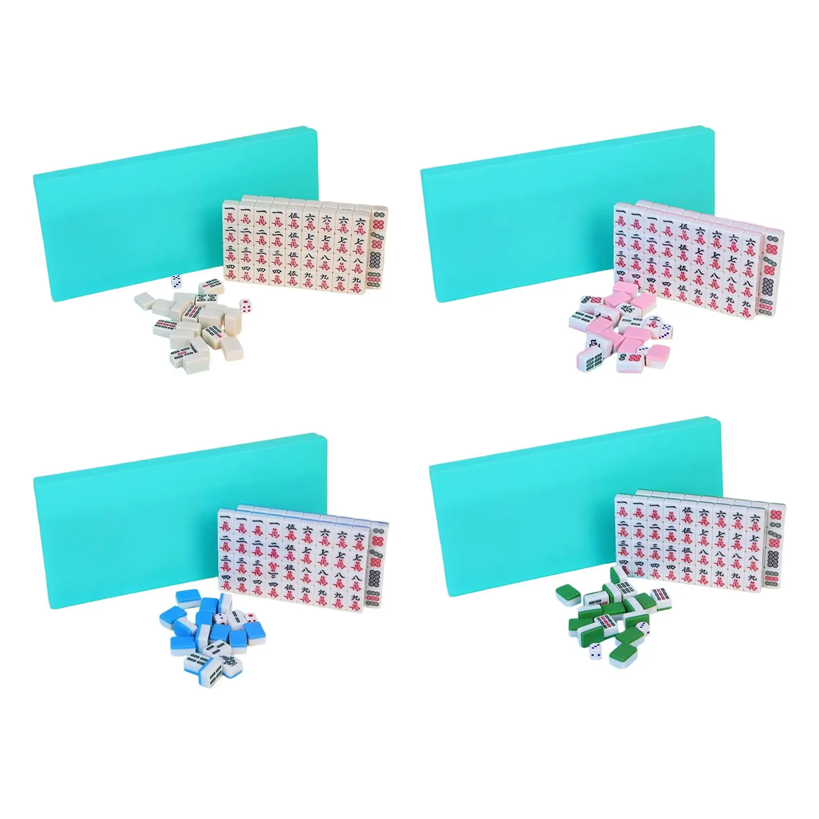 

Chinese Mini Mahjong Game Set Board Game with Storage Box for Travel