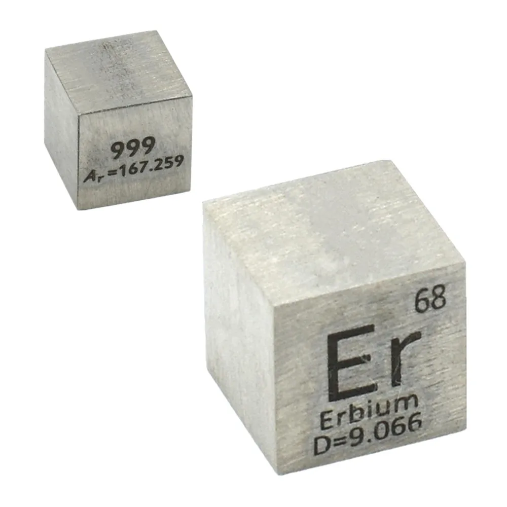 

Phenotype pure metal Erbium cube, 10mm pure rare earth element collection, about 9.066g
