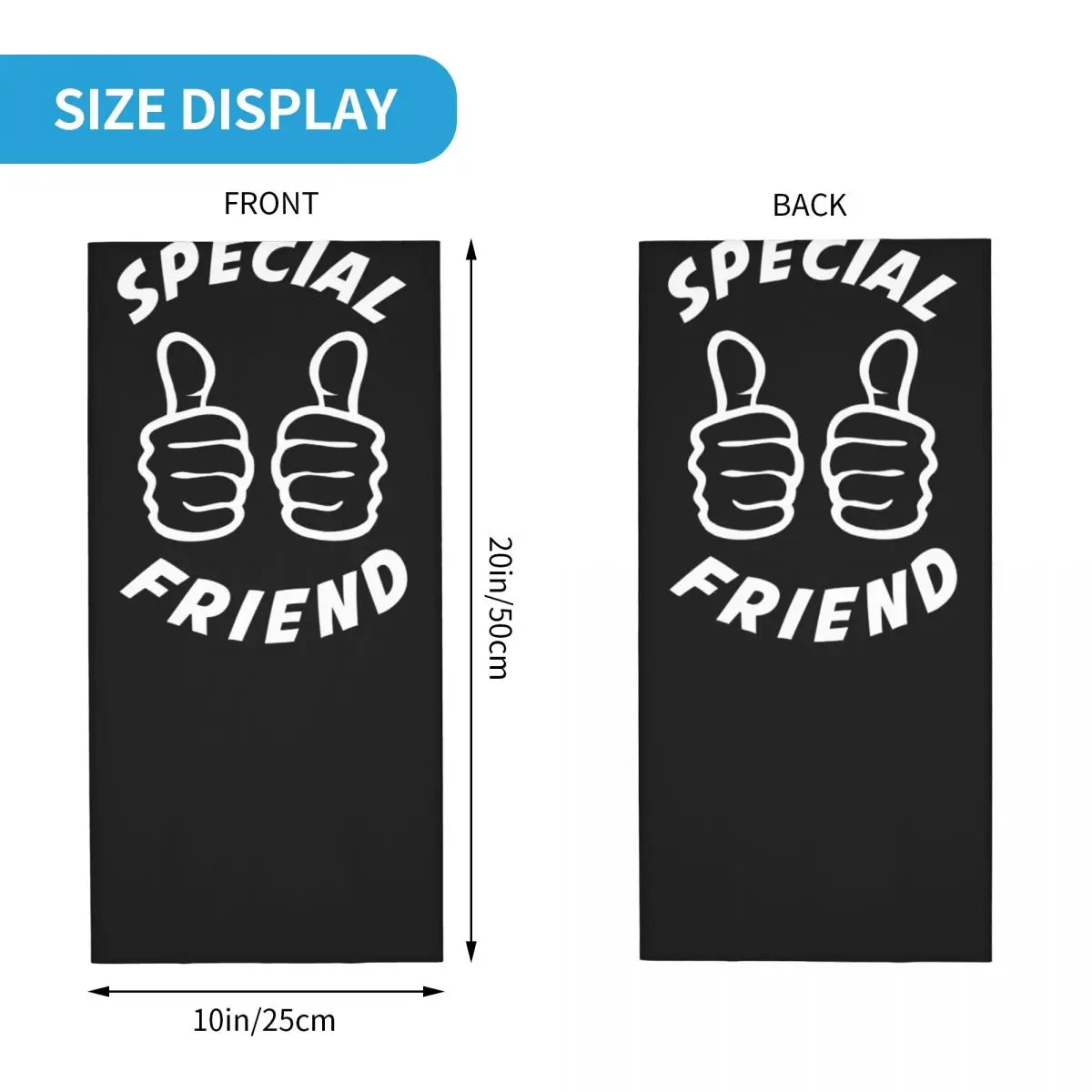 Inbetweener Вдохновленный Специальный друг пальцы вверх Шея Гетры бандана шарф маска