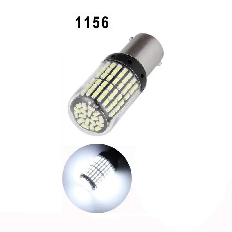 

1x1156 BA15S P21W LED 144SMD CANBUS высокомощная 6000k задняя лампа указателя поворота. Красный. Белый. Желтый.