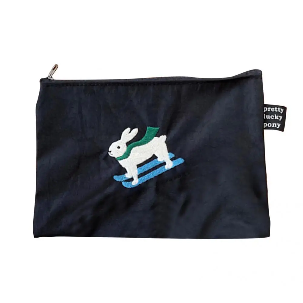 

Wash Bag Popular Black Tear Resistant Cute Rabbit Design Makeup Pouch for Girls Cosmetic Bag Coin Purse