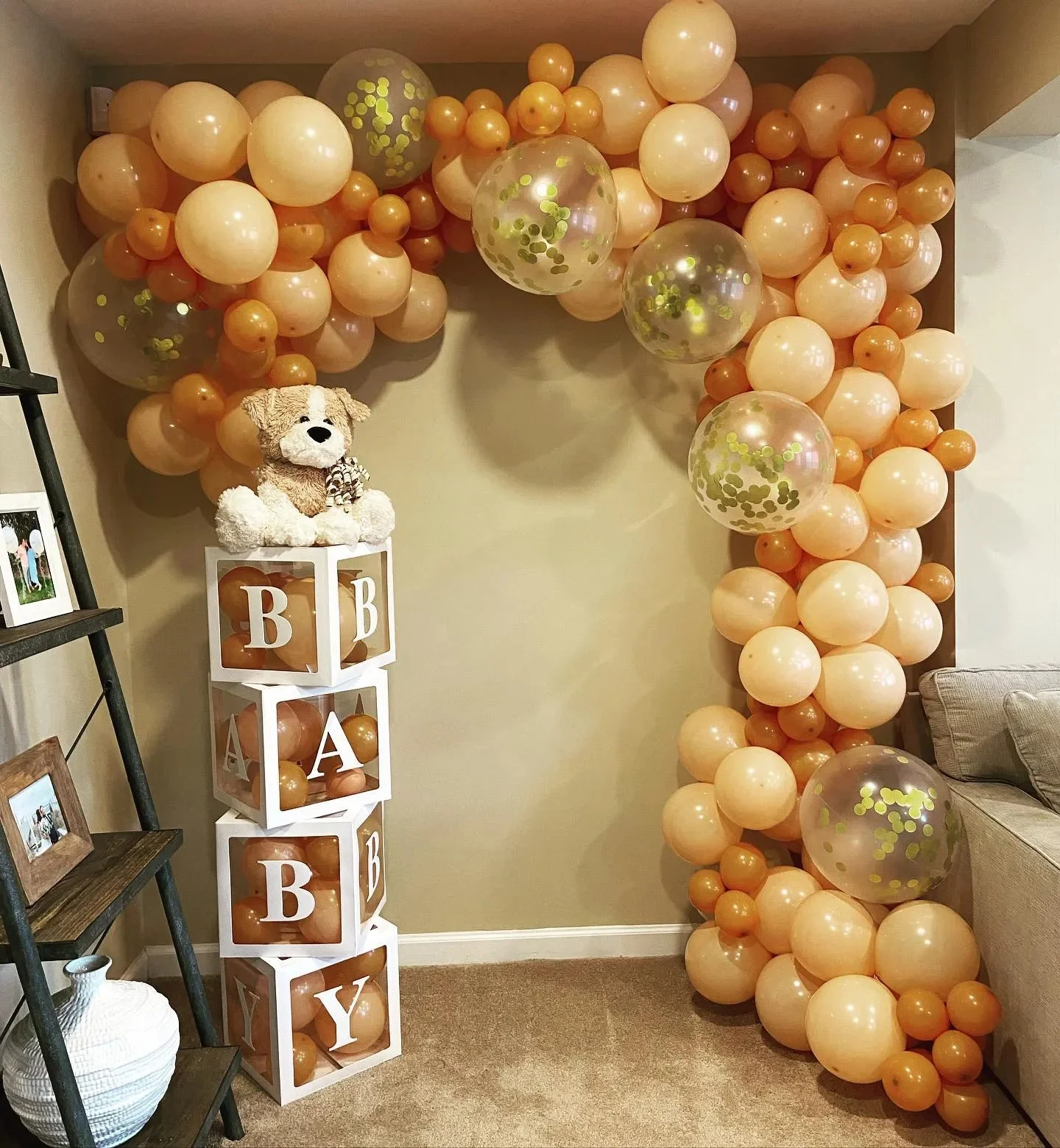 

108pcs Pastel Brown Balloon Garland Arch Blush Gold Confetti Balloons for Wild One Theme Teddy Bear Birthday Party Decorations