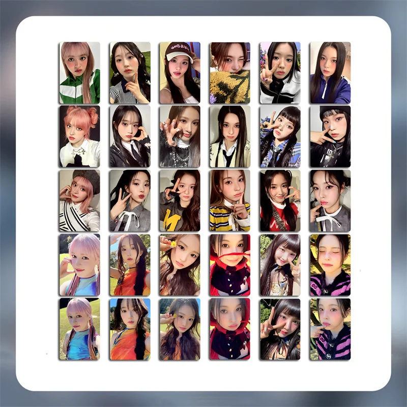 

6Pcs/Set NMIXX Photocards Mini Album Expérgo LOMO Cards Double-Sided Postcard LILY JIWOO HAEWON BAE For Fans Collection Kpop