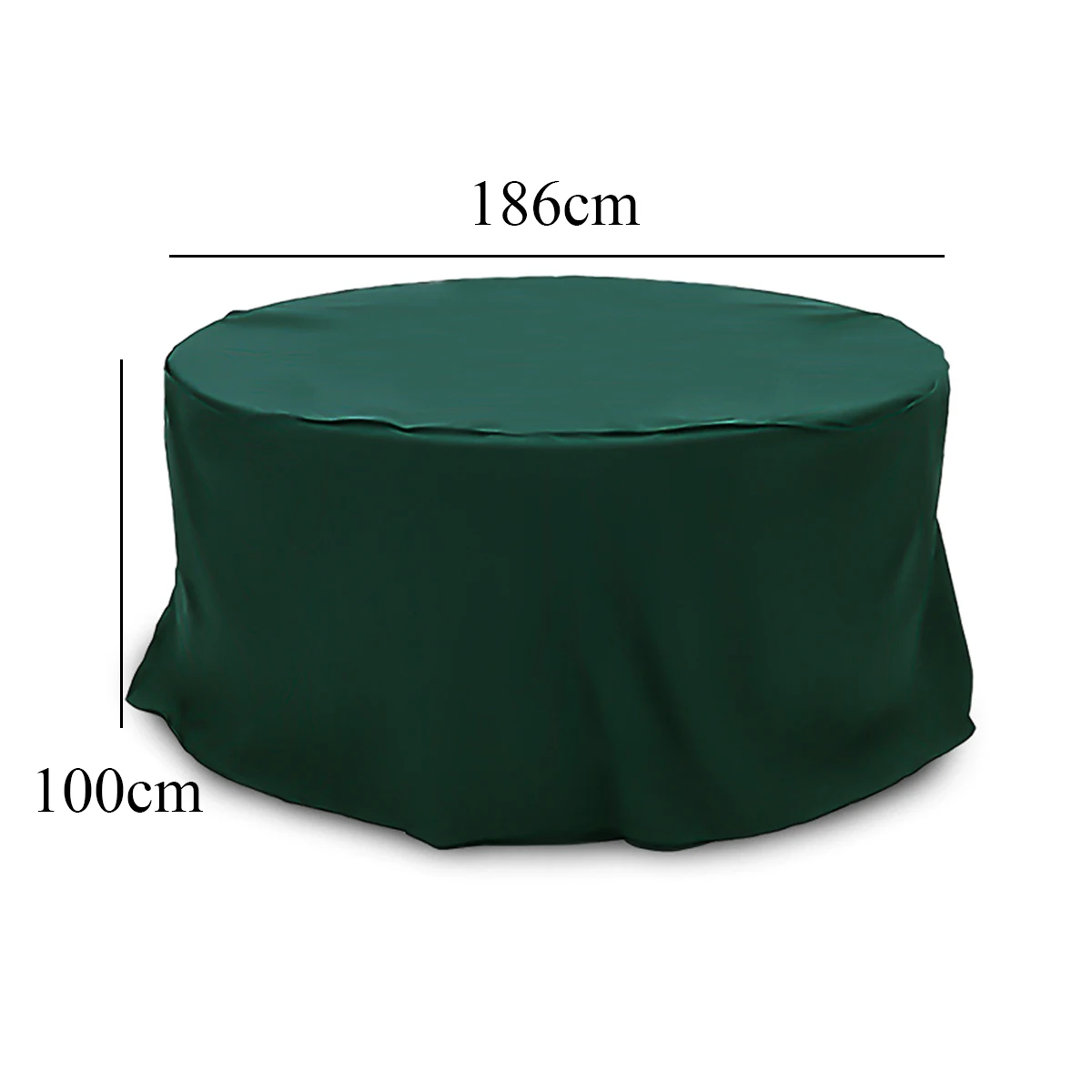 

Green Waterproof 95x140cm / 100x186cm Dust Cover Garden Patio Furniture Cover Set Outdoor Rattan Table Protection Round Cube