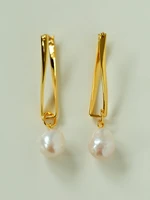 timeless wonder fancy natural pearl geo drop earrings jewelry for women designer kpop ins korean fashion dangle gifts rare 7251