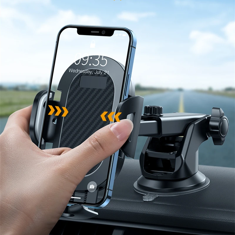 

Sucker Car Phone Holder Mobile Phone Holder Stand in Car No Magnetic Gravity Car Mount GPS Mount Support For iPhone Samsung New