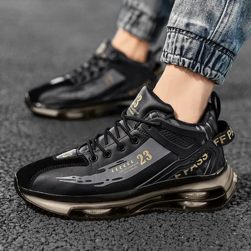 

Men's casual shoes air cushion running shoes running shoes jogging shoes lamp oxidation Health shoes waterproof height