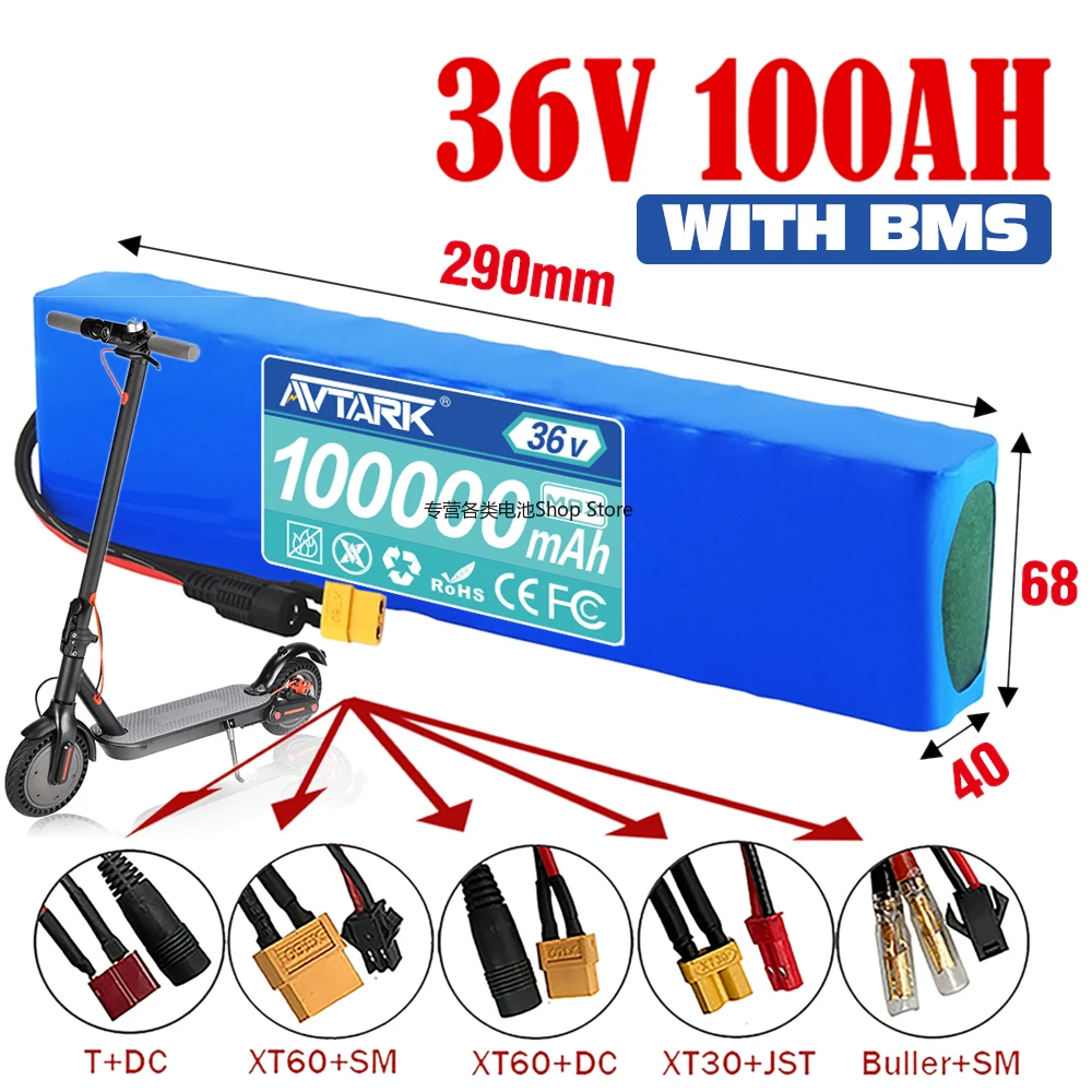 Литиевый аккумулятор 36 В 10S3P 18650 600 Вт 20A разъем BMS T XT60 для электровелосипеда Xiaomi Mijia