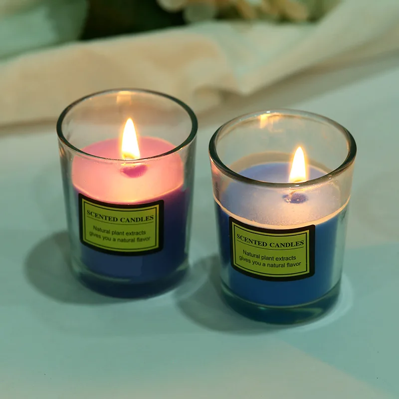 Ароматизированная свеча соевая в стеклянном стакане для использования