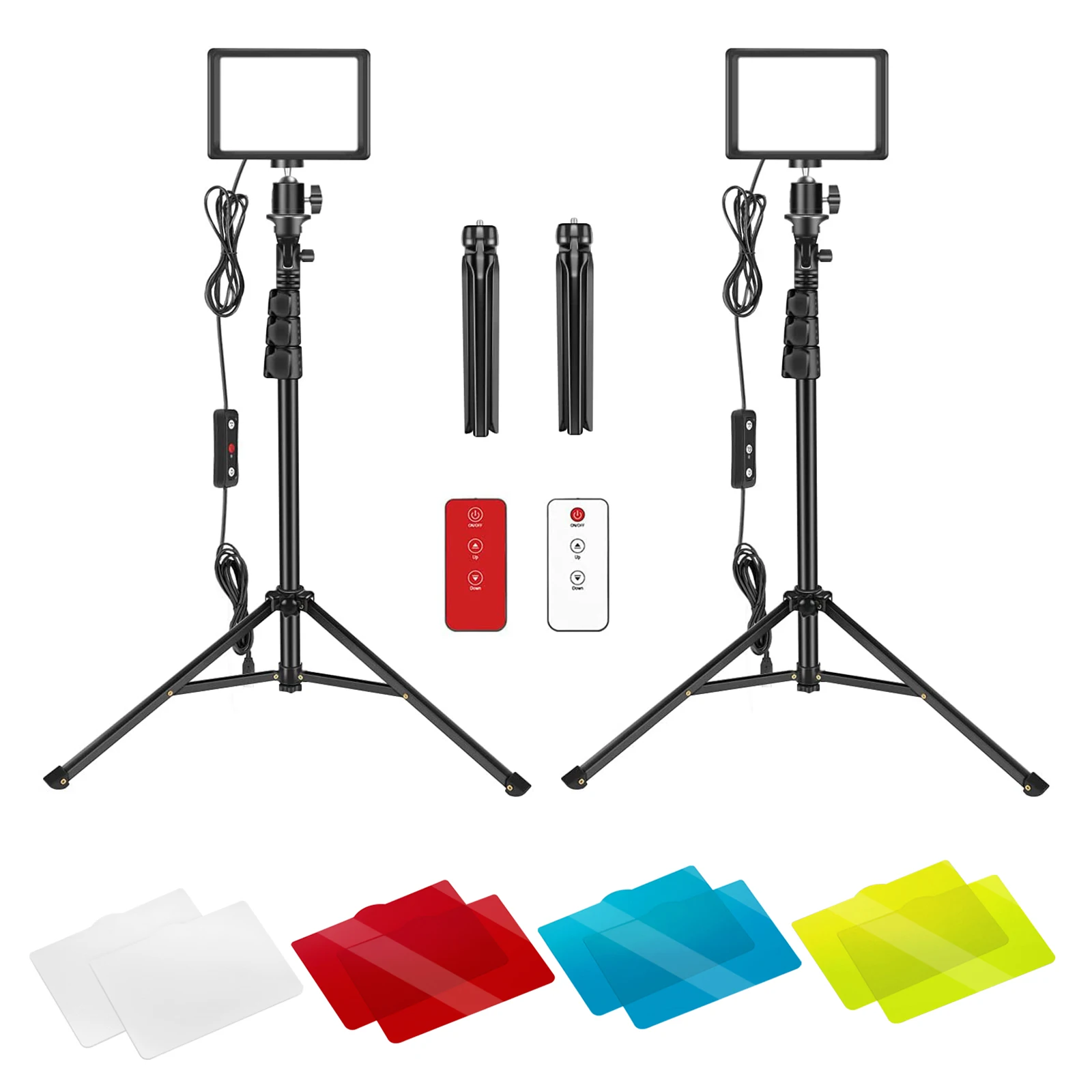 

Neewer 2 Packs USB LED Video Light With Remote Control Kit - Photography Continuous Table Top Lighting For Photo Studio Shooting