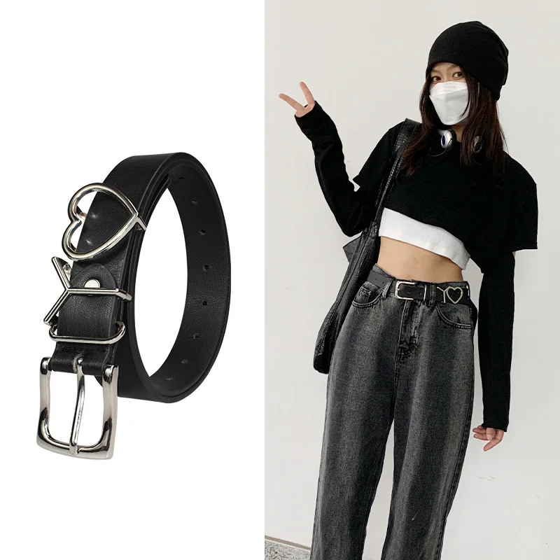 Ремень в стиле хип-хоп для женщин простой крутой Универсальный Повседневный Пояс