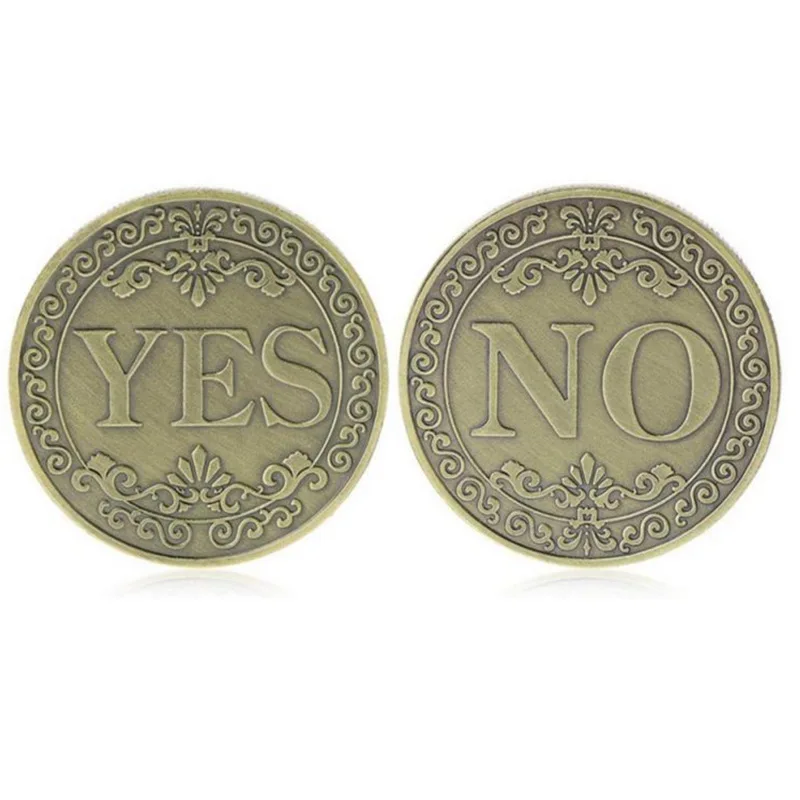 

YES or NO metal commemorative coin magic toy coin coin toss coin pattern collection coin handicraft challenge coin