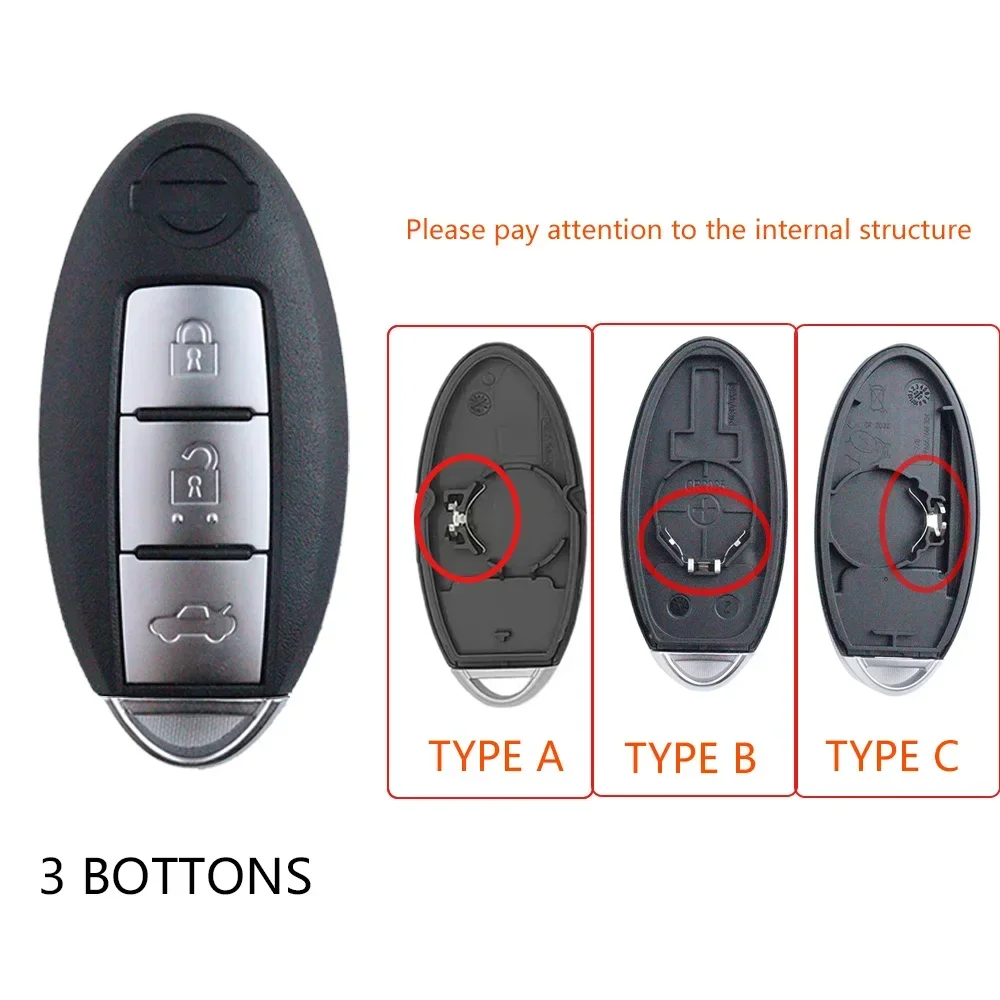 

2 3 4 5 кнопок автомобильного брелока корпус для Nissan ALTIMA MAXIMA Sunny Rogue Teana Sentra Versa Murano без наклейки с логотипом