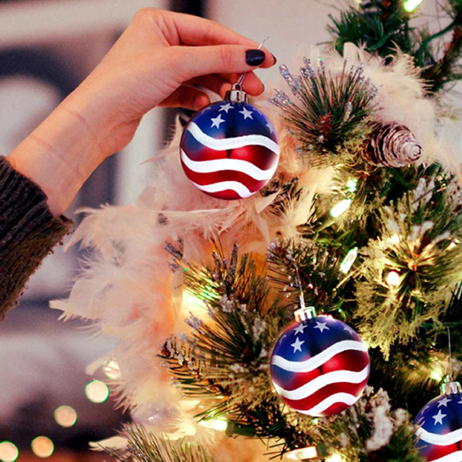 12 штук День Независимости подвесной шар независимости 4 июля орнамент США