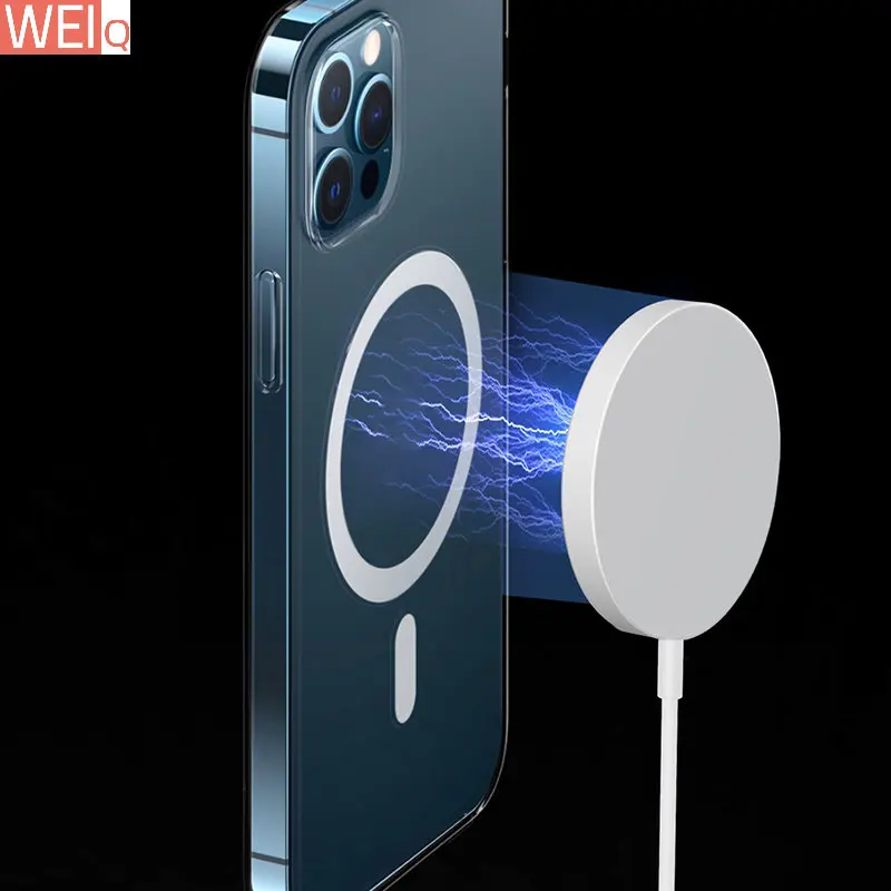 

Магнитное Беспроводное зарядное устройство для iPhone 12 12pro Max, для mini Samsung Xiaomi с кабелем, магнитное Беспроводное зарядное устройство 15 Вт