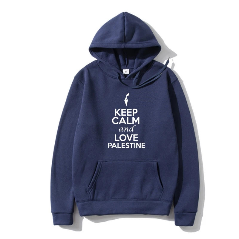 

Новинка, взрослая верхняя одежда с капюшоном и надписью Keep Calm And Love Country Палестина, худи