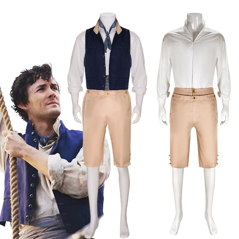 

The Little Mermaid Eric Cosplay Costume Disney Prince Eric Cosplay Top Pants Vest Outfits Halloween Costume for Men Adult