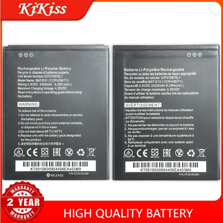 Мобильный телефон Аккумулятор для Acer Liquid Z530 LTE T02 Z530S BAT E10 BAT-E10 (1ICP4/58/71) ICP9375870L1 2420 мАч