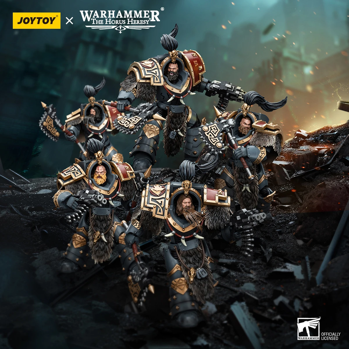 JOYTOY Warhammer The Horus Heresy 1:18 Космические Волки варагир отряд защитников волка