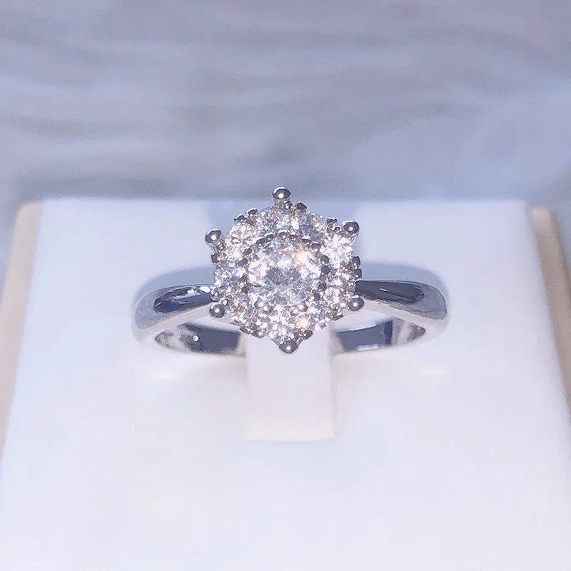 

Модное классическое индивидуальное кольцо из циркония, Элегантные Простые Женские производители, оптовая продажа