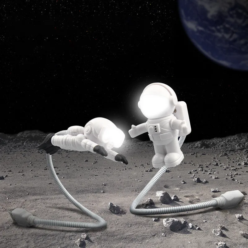 

Creativity USB Powered Night Light Astronaut Shape Reading Desk Lamp DC LED Light For Computer Laptop PC Lighting Space Lovers