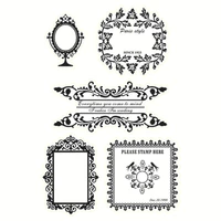 flower border transparent silicone finished stamp diy scrapbook rubber coloring embossed diary stencils decor reusable 1116cm