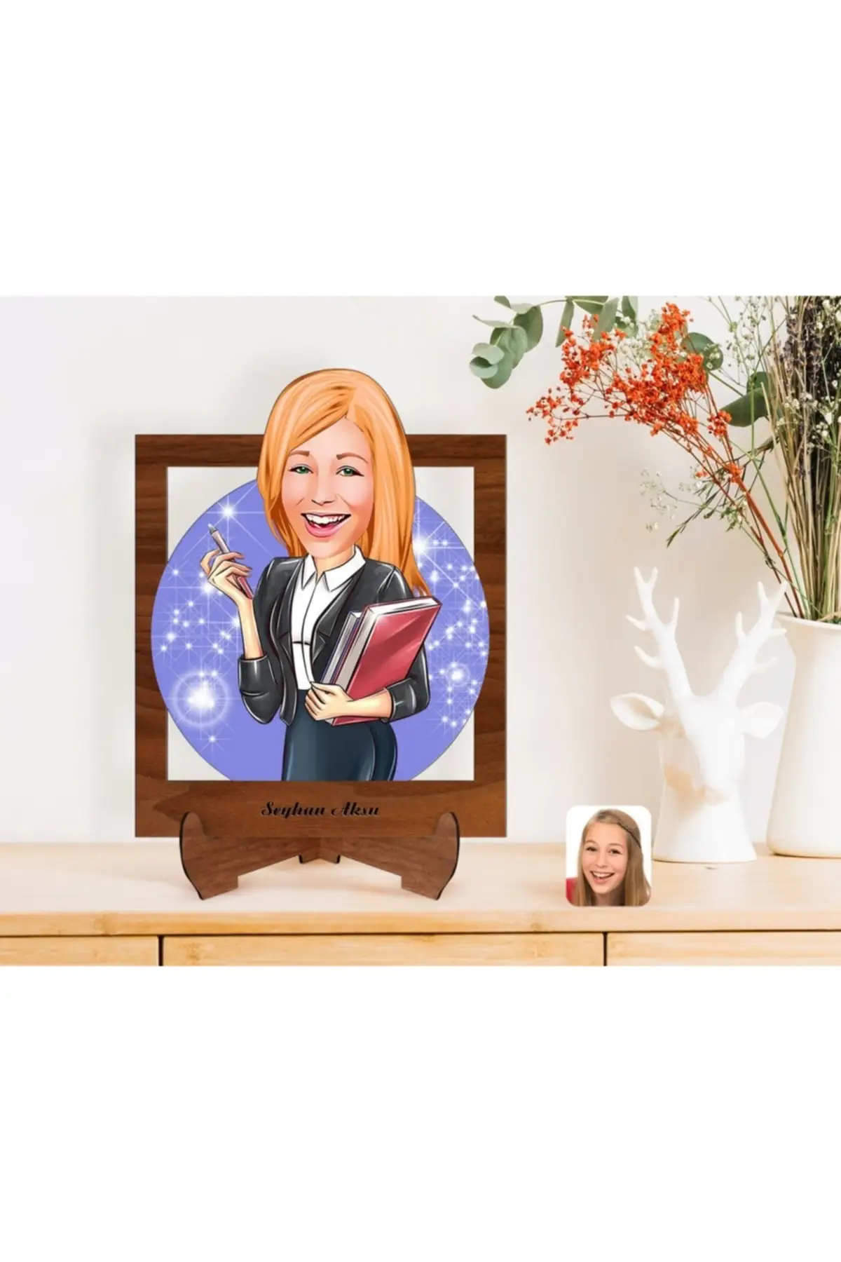 

Personalized Name Male Teacher Teacher miniature Wooden Trinket Model