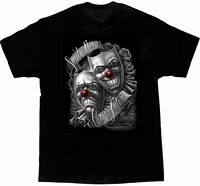 smile now cry later chicano art drama mask mens t shirt short sleeve 100 cotton casual t shirts loose top size s 3xl