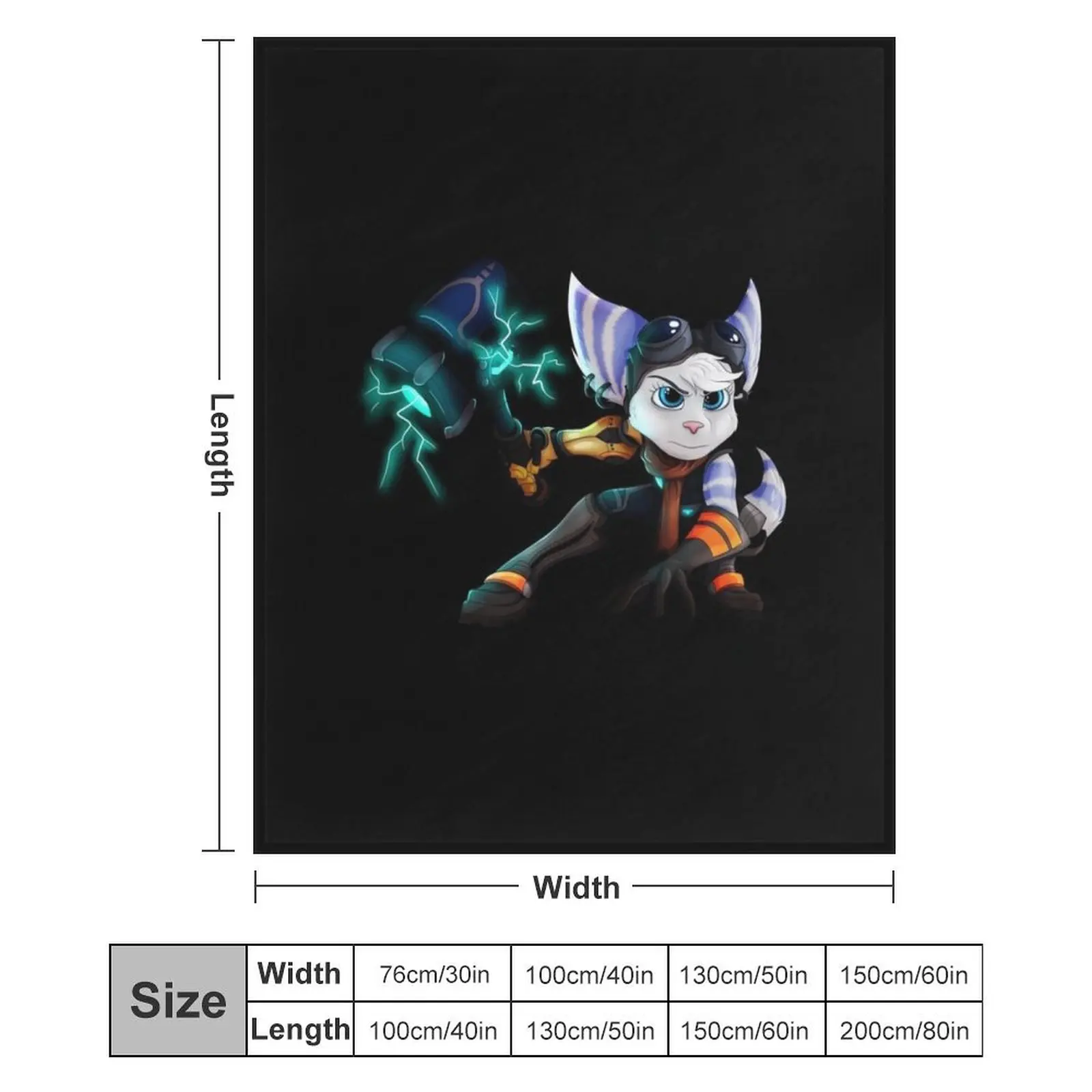 Rivet Lombax Girl - Одеяло Rift Apart