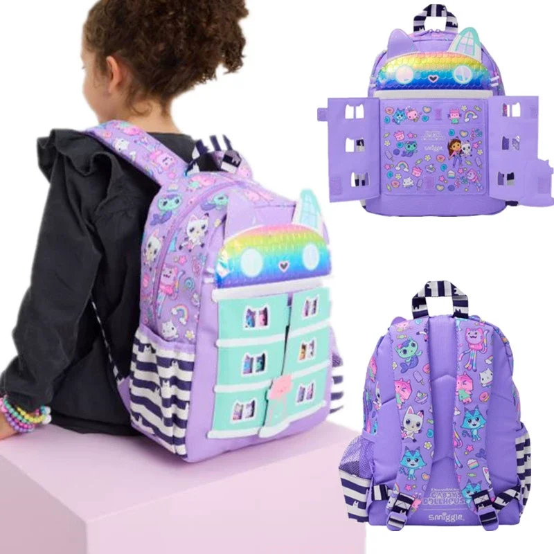 Фото Новый оригинальный австралийский школьный рюкзак Smiggle для девочек, рюкзак на плечо Gabby, сумка для еды, сумки для моделирования, 14-дюймовые новые подарки Semester №2