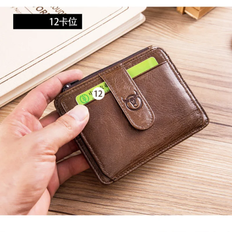 

Vintage Men Leather Wallet ID Pocket Bank Credit Card Case Wallet Men Thin Cash Cards Pack Bus Card Holder