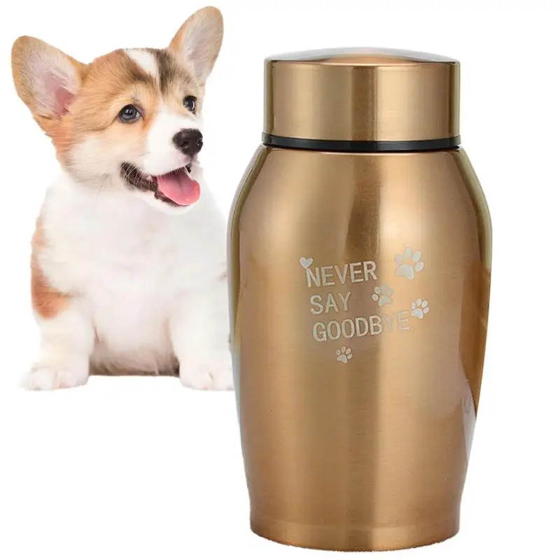 

Урна для домашних питомцев Keepsake, урна для кремации из нержавеющей стали, долговечная урна для домашних питомцев, похоронная урна для домашн...