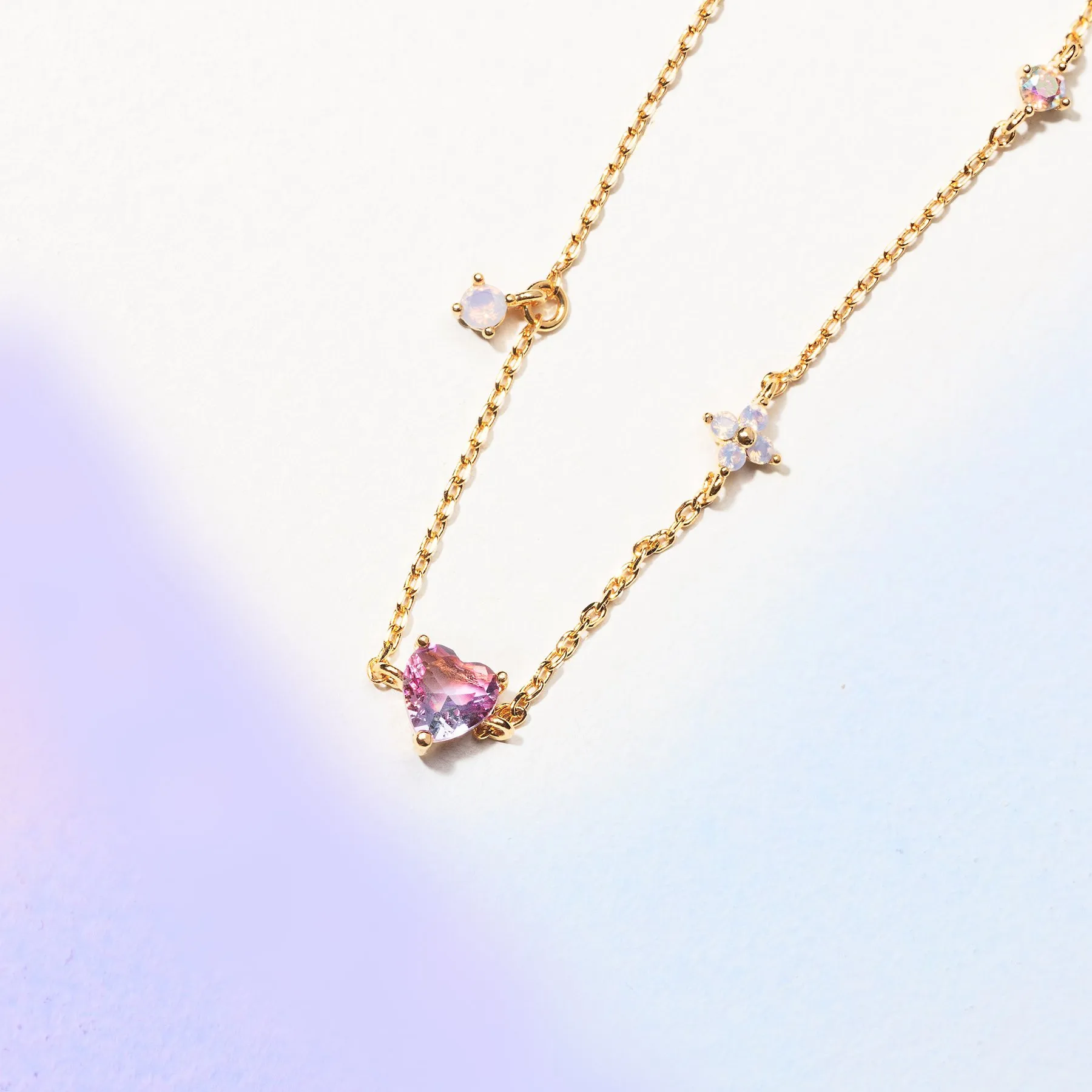 New Ins Sweet Pink Heart Bracelet Bracelet Copper Gold Plated Cute Heart Zircon Bracelets For Women Fashion Aesthetic Jewelry