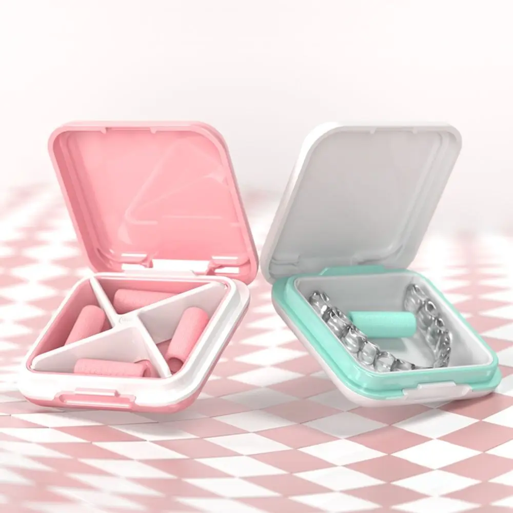 

Waterproof Retainer Case With Mirror Sealed Portable Denture Storage Box Cleaning Tooth with Partition Plate