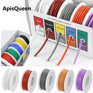 DIY  flexible silicone wire (5 colors Mix Stranded Wire Kit ) 16/17/18/20 /22/24/26/28/30AWG tinned pure copper wire