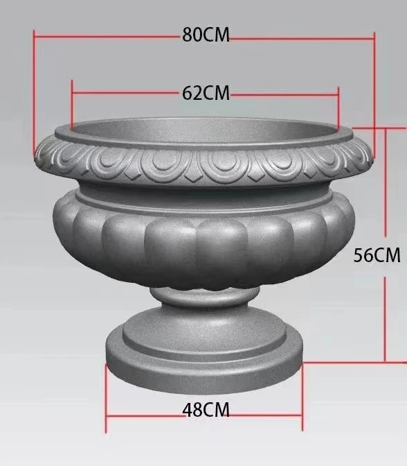 Reazone ABS High Quality Diameter 80cm Plastic Precast Concrete Flower Pot Planter Molds for Sale images - 6