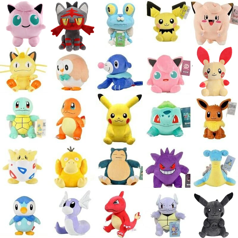 

Pokémon Plush Doll Pikachued Bulbasaur Jigglypuff Lapras Eevee Anime Pokemoned Stuffed Toy Peluche Plush Doll Gift for Kid
