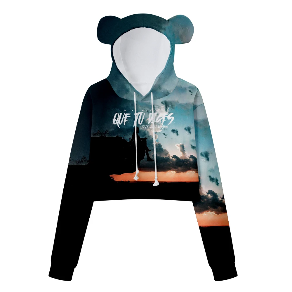 

Miky Woodz Hot Sale 2022 Spring New Bear Ears Hoodie Fashion Casual 3D Comfortable Sexy Versatile Jumper Streetwear Women