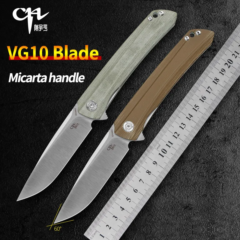 CH Folding Knife 3002 VG10 Blade Micarta Handle High Hardness Sharp Outdoor Jungle Adventure Military Tactical Tool 2022 New EDC