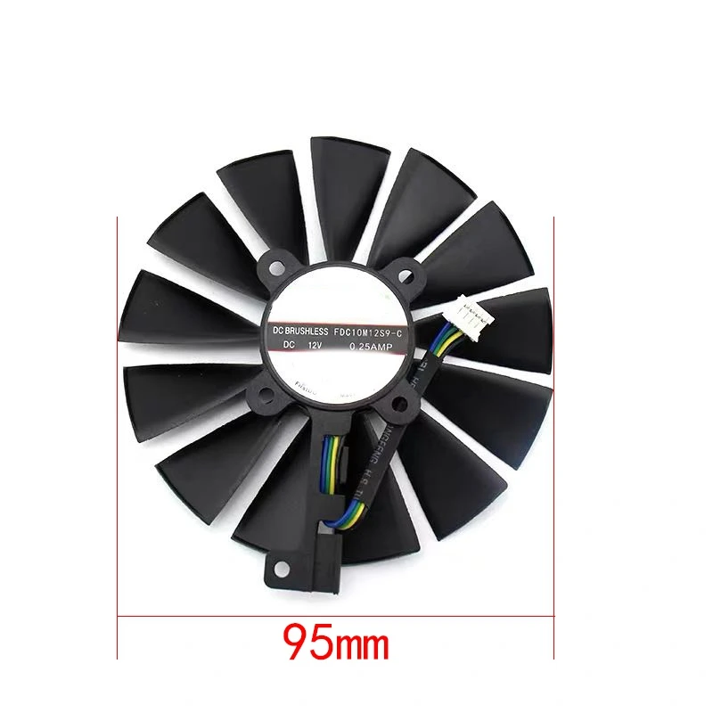 Внешний диаметр 95 мм для ASUS Radeon RX 470 570 4G ROG STRIX GAMING OC Охлаждающие вентиляторы